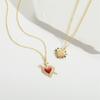 Europa y Estados Unidos súper ventas creativo retro dopamina amor colgante cadena de clavícula nicho clásico moda collar joyería