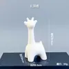 Estatueta de Cerâmica de um Cavalo do Zodíaco Desenho Animado, Mini Ornamento Animal de Girafa em Cerâmica, Animal de Chá, Peça de Cerâmica Não Esmaltada
