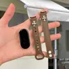 [Correa] Adecuado para Correa Xiaomi Mi Band 11 8/9Nfc Napa Doble Tachuela Cruzada Lujo Pulsera para Mujer