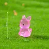 Miniatura de canguru brilhante para microjardinagem, uma peça decorativa fofa e charmosa para paisagismo de jardim DIY e expositores em miniatura