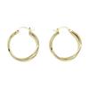 Pendientes de oro estilo retro de Hong Kong con aguja de plata 925, nuevos y populares pendientes chapados en oro de 14 quilates de estilo metal de alta calidad de 2024.