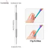 Set de Empujador y Removedor de Cutículas de Doble Punta de Acero Inoxidable para Cuidado de Uñas y Manicura