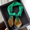 Lenço Quadrado Pequeno de Seda para Mulheres, Versão Coreana para Primavera e Outono, Lenço Decorativo Versátil Tendência para Proteção do Pescoço, Lenço de Gaze Elegante da Moda