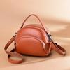 Bolsa Mãe de Meia-Idade de Couro Genuíno Feminino Moda Top Layer Couro Bolsa Simples Casual Ombro Crossbody Bolsa Couro Macio Bolsa