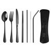 Juego de Vajilla de Acero Inoxidable de Amazon Vajilla Portátil para Exteriores Cuchillo para Bistec, Tenedor, Cuchara, Palillos Regalo de Viaje para Estudiantes Vajilla
