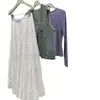 Saia Branca Patchwork Vazada Estilo Francês para Mulheres, Novo Design para Primavera/Verão 2026, Longa Elegante em Linha A Emagrecedora, Estilo Fada