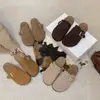 Zapatos casuales de piel genuina, zapatos de maternidad, mocasines slip-on de suela blanda, zapatos tipo mule, zapatos Birkenstock de punta cerrada y suela gruesa, pantuflas de media caña para mujer