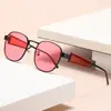 2025 novos óculos de sol ovais transfronteiriços amazon lentes quentes redondos metal óculos de sol da moda homens e mulheres