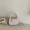 Bolsa de Tecido Retrô Feminina 2026 Nova Versátil Bolsa de Ombro Moda Bolsa Transversal Design de Nicho Bolsa Lua