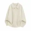 Otoño/Invierno 2026 Nuevo Suéter de Punto Trenzado con Cuello Americano Estilo Old Money para Hombre Tendencia Casual High Street