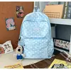 Mochila de Lunares de Alto Valor Estético para Mujer Modelo Nuevo 2026 Mochila Escolar de Gran Capacidad para Estudiantes de Secundaria y Preparatoria Estudiantes Universitarios Mochila para el Trabajo