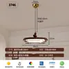 Lámpara Colgante Inteligente Estilo Crema Francesa para Restaurante, Forma de OVNI Japonesa Creativa con Brazo Oscilante Espectro Completo Protección Ocular Luz para Comedor