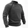 Comércio Exterior Transfronteiriço Masculino Gola Alta Zíper Manga Longa Tática Moletom Pulôver Lã Polar Jaqueta Quente