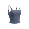 Top de Tirantes de Yoga Cuadrado con Sensación de Segunda Piel, Superventas Transfronterizo para Mujer con Almohadillas en el Pecho, Hermoso Diseño de Espalda, Top Deportivo Anti-Impacto para Fitness como Ropa Exterior