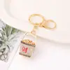 Trae Riqueza y Tesoro Cubo de la Fortuna Llavero Anillo Estilo Chino Pedrería Metal Colgante para Llaves Regalo de Cumpleaños Venta al por Mayor