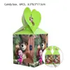 Caja de dulces con estampado de dibujos animados para decoración de fiestas infantiles, caja de refrigerios, caja de embalaje variada, caja de manzana, 6 piezas