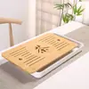 Conjunto Simples de Chá Kung Fu Doméstico Conjunto de Bandeja de Chá Retangular Armazenamento de Água Bambu Melamina Japonesa Pequena Mesa de Chá Bandeja Drenante