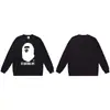 Versión de Gama Alta Comercio Exterior Transfronterizo Bape Cabeza de Mono Marca de Moda Sudadera con Estampado de Cuello Redondo Moda Casual Nueva para Otoño e Invierno para Hombres y Mujeres