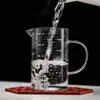 Vaso de Vidrio Resistente al Calor Personalizable con Taza Graduada, Matraz Medidor de Gran Capacidad, Vaso de Vidrio de una Sola Capa para Hornear en la Cocina y Uso Profesional