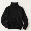 Suéter de Cuello Alto para Niños Estilo Otoño Invierno Unisex Niños Suéter de Punto Grueso Bebé Color Sólido Capa Interior Capa Base Top