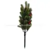 Flores Artificiales Más Vendidas Transfronterizas, Agujas de Pino Navideñas para Plantar en el Suelo, Vegetación Decorativa Navideña, Agujas de Pino Artificiales para Decoración Navideña