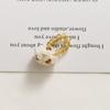 Anillo de orquídea blanca tejido estilo Hong Kong vintage DIY hecho a mano anillo de cuentas de vidrio versátil anillo para parejas venta al por mayor