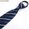 Gravata com zíper preguiçoso de 8 cm de largura, prática e fácil de puxar, para homens, negócios, casamento, noivo, padrinho, gravata de segurança