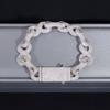 Nuevo Pulsera Hip Hop Europea y Americana de 13 mm Juego Completo de Plata S925 Moissanita Cadena de 8 caracteres Personalizada HIPHOP Europeo y Americano