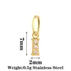 Nuevo Colgante de Acero Inoxidable Letra Zirconia Venta Caliente Accesorios para Collares Pendientes DIY 26 Dijes de Letras Inglesas A-Z
