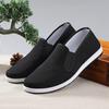 Atacado velho Pequim pano sapatos masculinos novos toalha de rosto sapatos de trabalho tendão fundo preto pano sapatos velhos oito estrada slip-on pano sapatos