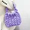 Bolso Tejido Hecho a Mano DIY para Novia, Hilo Islandés Súper Grueso, Bolso de Mano Cruzado Estilo Coreano