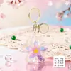 Llavero Creativo de Arena Líquida Flor de Cerezo Popular Colgante de Pétalo Acrílico para Bolsa Regalo para Pareja Mochila Venta al por Mayor