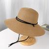 Sombrero de Paja Panamá de Moda Nueva Primavera y Verano Sombrero para Sol para Viajes al Aire Libre Sombrero Sencillo Atmosférico Sombrero Británico para Hombre