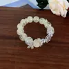 Pulseras Blancas con Perlas Frescas y Hermosas, Pulseras Blancas Exquisitas y de Moda, Diseño de Lujo Ligero de Nicho, Pulseras Versátiles