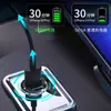 Nuevo cargador invisible para coche de 63W, cabezal de conversión para encendedor de cigarrillos de coche, uno para dos, cargador doble para coche, carga súper rápida