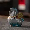 Adorno de Mascota de Té Tangma que Cambia de Color, Estilo Chino Atrae Fortuna y Dinero, Accesorio Creativo para Tetera de Ceremonia de Té