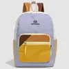 Mochila de Cor Contrastante para Mulheres, Mochila Casual Leve para Uso ao Ar Livre e Estudantes, Mochila Pequena Fashion para Viagem com Grande Capacidade, Esportes