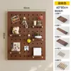 Nuevo Estante de Pared de Tablero Perforado de Madera Maciza para Recibidor Color Nogal Color Madera Original Decorativo de Pared