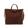 Bolsa de Camurça Feminina 2024 Nova Outono e Inverno Maillard Vintage Bolsa de Ombro Grande Capacidade Bolsa Tote Transversal