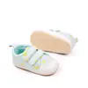 Sapatos para Bebê e Criança Pequena de Primavera e Outono, Solado Macio para Bebê, Tênis Antiderrapante, Sapatos com Estampa Floral Pequena Ondulada BYQ3242