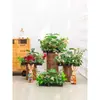Flores Artificiais Plantas Verdes Conjunto de Divisória Decorativa Flores de Plástico e Seda Decoração de Paisagismo Arranjo de Paisagem Exibição de Janela Interna