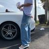 Pantalones Vaqueros Rasgados Myq Handsome Niche para Hombre Verano Sueltos Largos Estilo Coreano Tendencia Diseño Pantalones Rectos