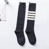 Calcetines de Mujer de Estilo Trendy de Celebridad de Internet con Cuatro Rayas Estilo JK de Media Pantorrilla, Calcetines Holgados de Longitud hasta la Pantorrilla Estilo Japonés y Coreano Estilo Académico