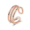 Anel Feminino Multicamadas de Diamante Estilo Coreano Estilo Frio Anel Vivo Anel do Dedo Indicador Anel de Celebridade da Internet Joia Simples e Fashion