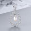 Presente Popular de Dia dos Namorados Colar de Pérolas de Água Doce Design Nicho Feminino Pingente de Prata S925 Joias DIY Atacado