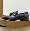 Zapatos de Piel de Lujo para Hombre Capa Superior Piel de Vaca Grano Abierto Mocasines con Borlas Zapatos de Vestir charol Casual de Negocios Estación Europea