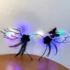 Diadema de Halloween Divertida para Fotos de Eventos Disfraz Accesorios de Cosplay Diadema de Flor Luminosa Pin Lateral Joyería para la Cabeza