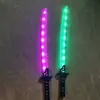 Barraca de feira noturna espada laser duas em uma lanterna espada bastão espada masculina infantil luminosa sete cores barraca retrátil fantasia