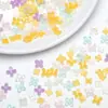 20 resina quatro pequenas contas de flor feitas à mão diy acessórios com contas à mão espaçador para torso brincos pulseira colar