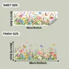 Fun-d101 Flores em aquarela estilo pastoral borboletas banheiro banheira vaso sanitário decoração de embelezamento para casa adesivo autoadesivo